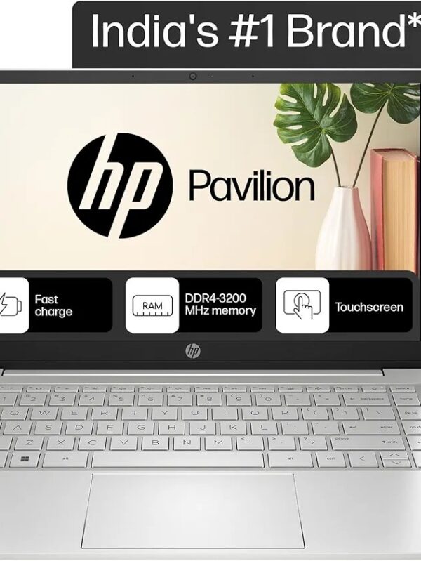 HP Pavilion Touchscreen 12th Gen Intel Core i5-1235U, 16GB DDR4, 512GB SSD, (Win11,Office21,Silver,1.41 kg), IPS,14-inch (35.6cm) FHD Laptop, Intel Iris Xe Graphics, HD Camera,Backlit KB,B&O,dv2041TU