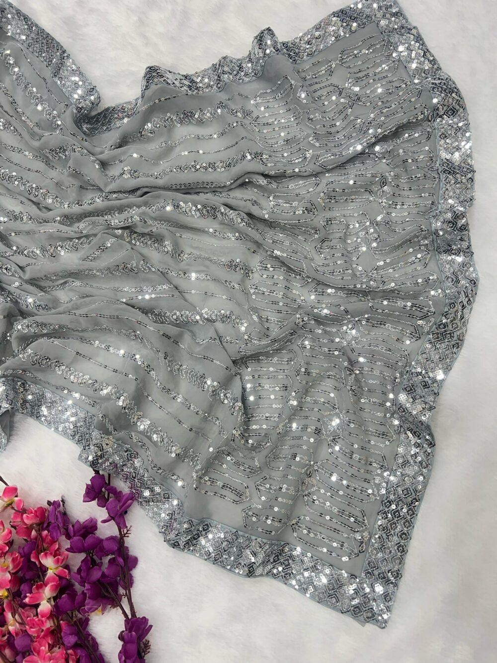 Premium sequence saree collection - Image 9