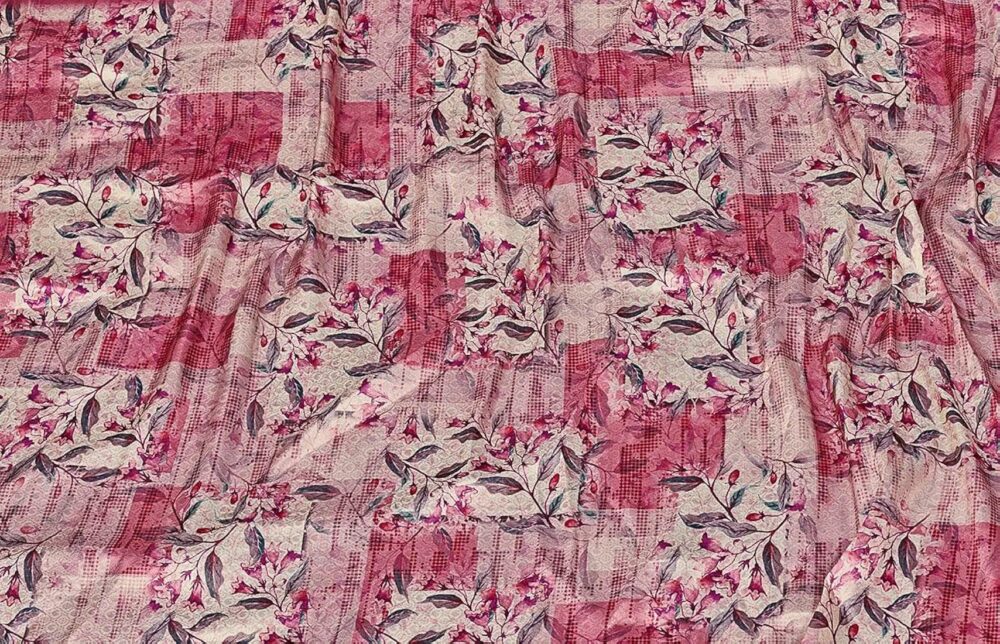 Drape yourself in elegance with this stunning Women's Digital Print Art Silk Saree With Unstitched Blouse Piece. - Image 12