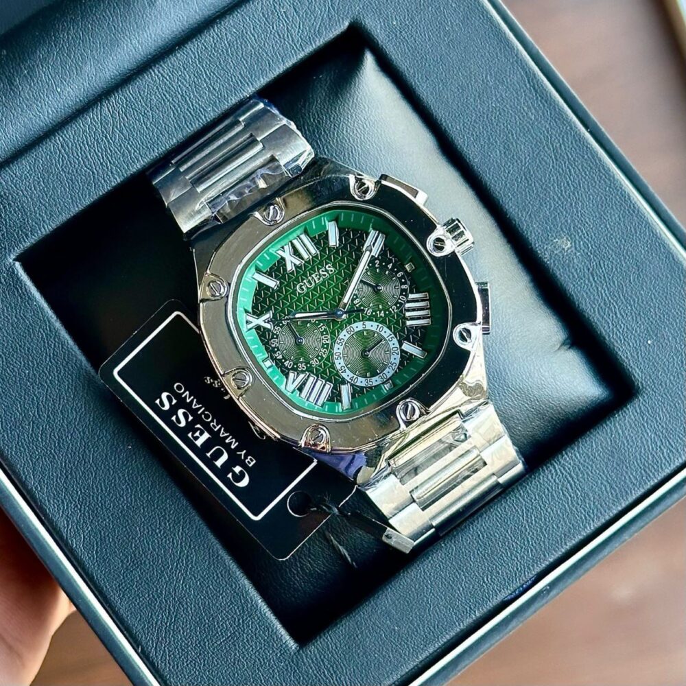 This Guess Chronograph watch for men seems like a stylish and functional timepiece.
